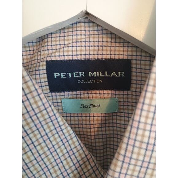 Peter MIllar Collection Flex Finish Shirt Mens Medium Multicolor Plaid Button-Up - Picture 3 of 9